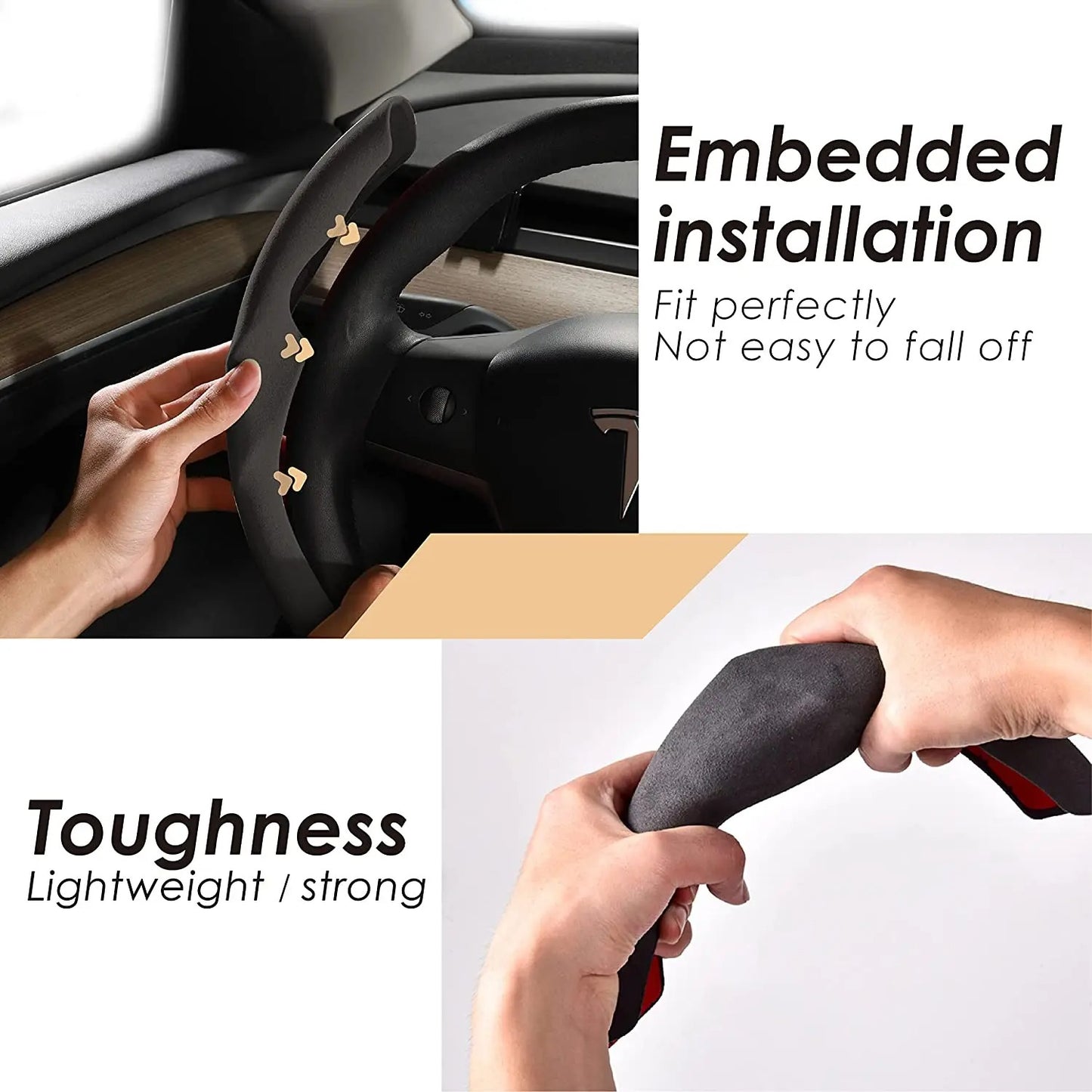 Sport Grip Steering Wheel Covers for Model Y/3