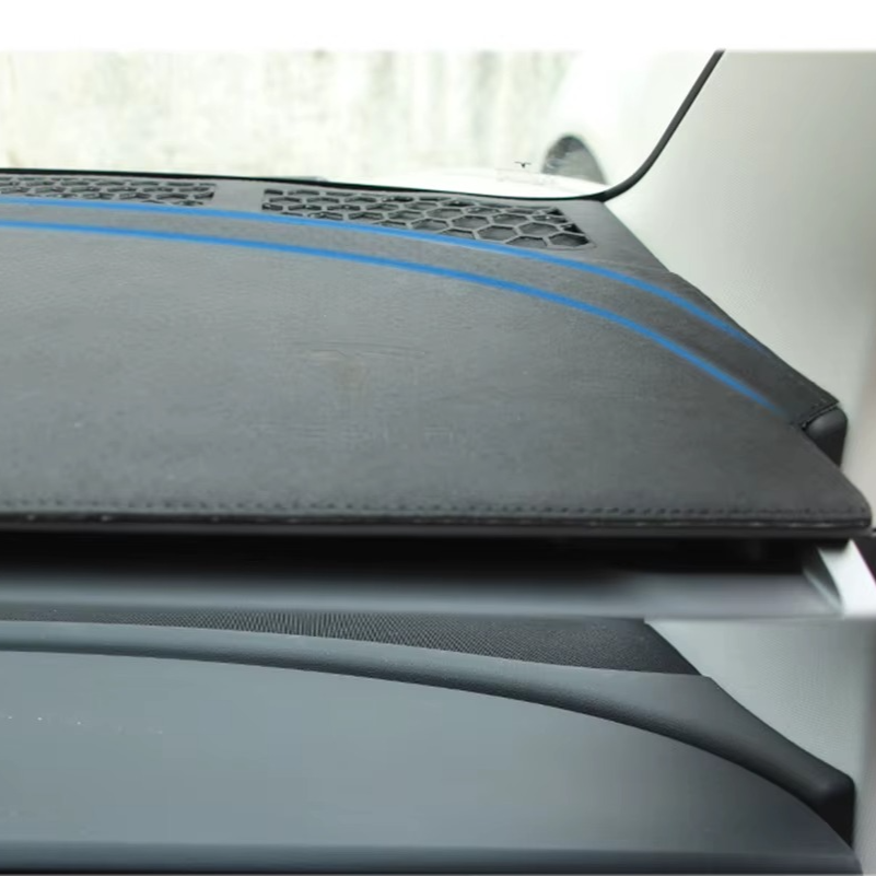Dashboard & Air Vent Cover in Grey Alcantara