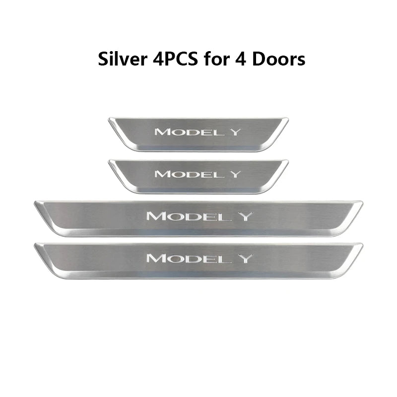 Light Up Door Sill Covers with Magnetic LED Induction – Set of 4