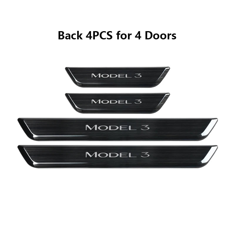Light Up Door Sill Covers with Magnetic LED Induction – Set of 4