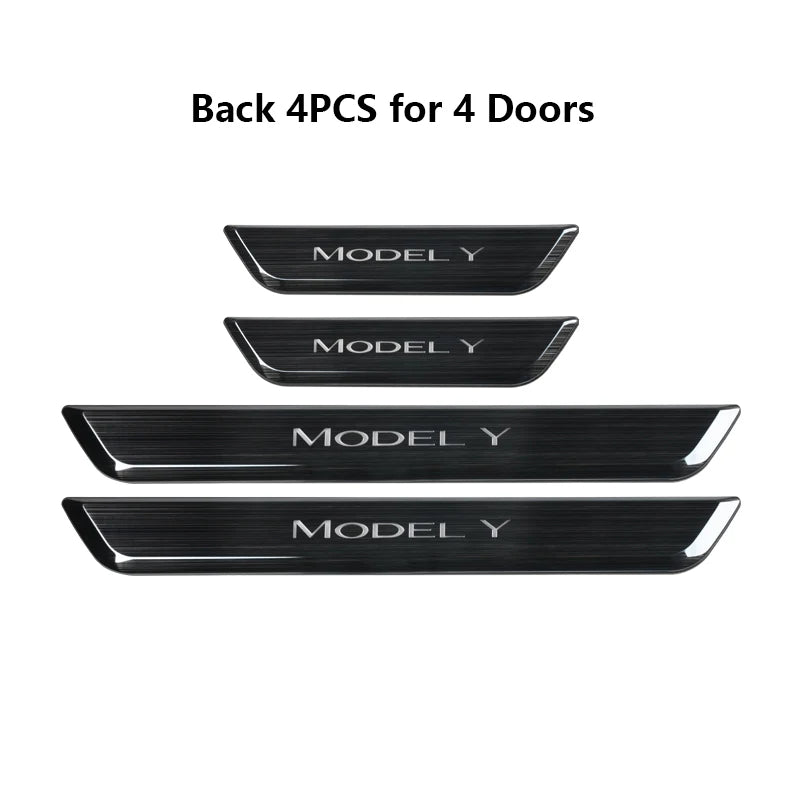Light Up Door Sill Covers with Magnetic LED Induction – Set of 4