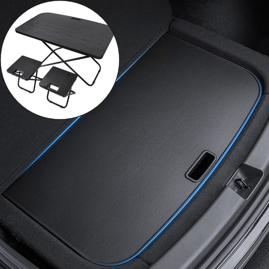 Folding Camping Table with 2 Stools for Tesla Model Y