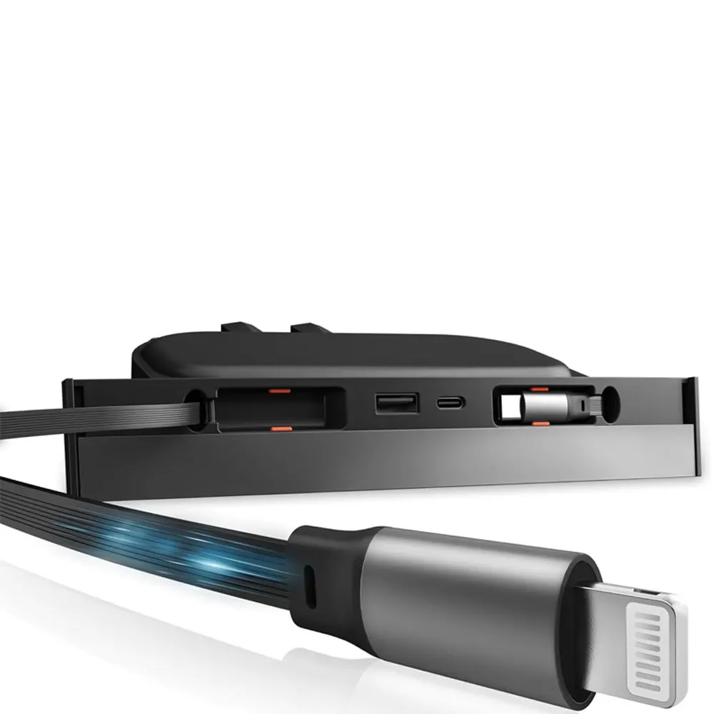 Center Console Docking Charger with Retractable Cables