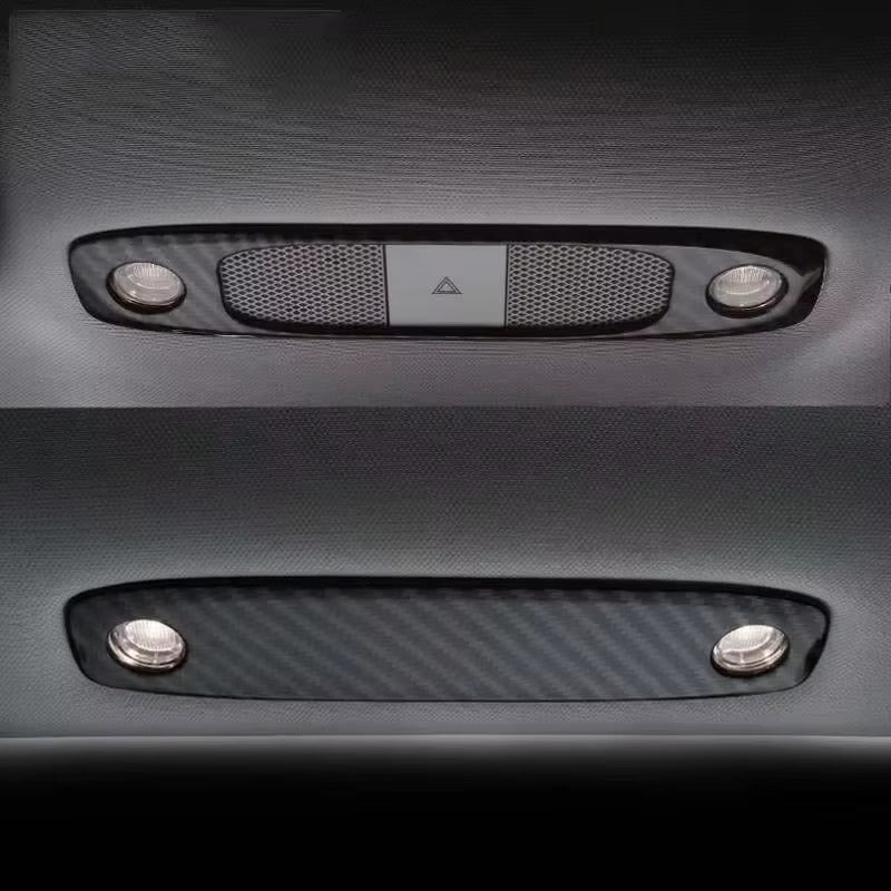 Dome Light Covers - Front And Rear Carbon Fiber