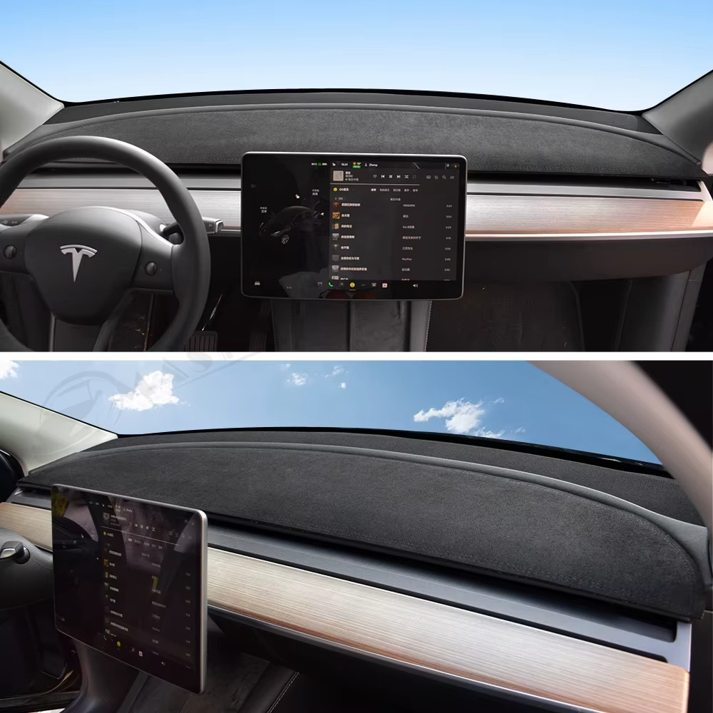 Dashboard Cover in Grey Alcantara