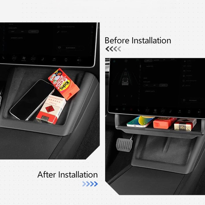 Under Display Magnetic Storage Shelf for Tesla Model Y/3