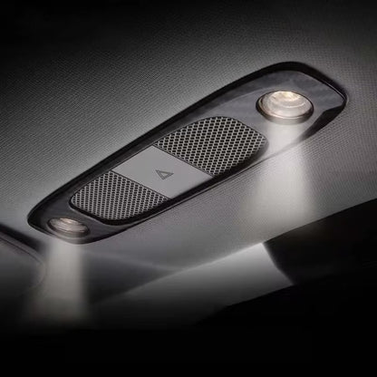Dome Light Covers - Front And Rear Carbon Fiber