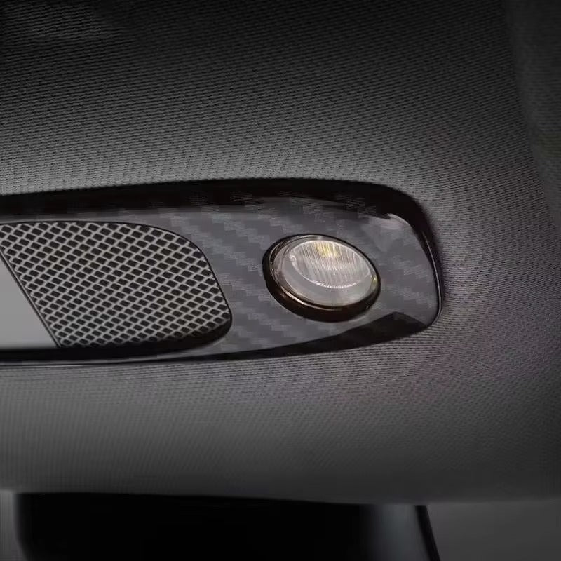 Dome Light Covers - Front And Rear Carbon Fiber