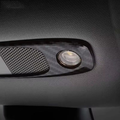 Dome Light Covers - Front And Rear Carbon Fiber