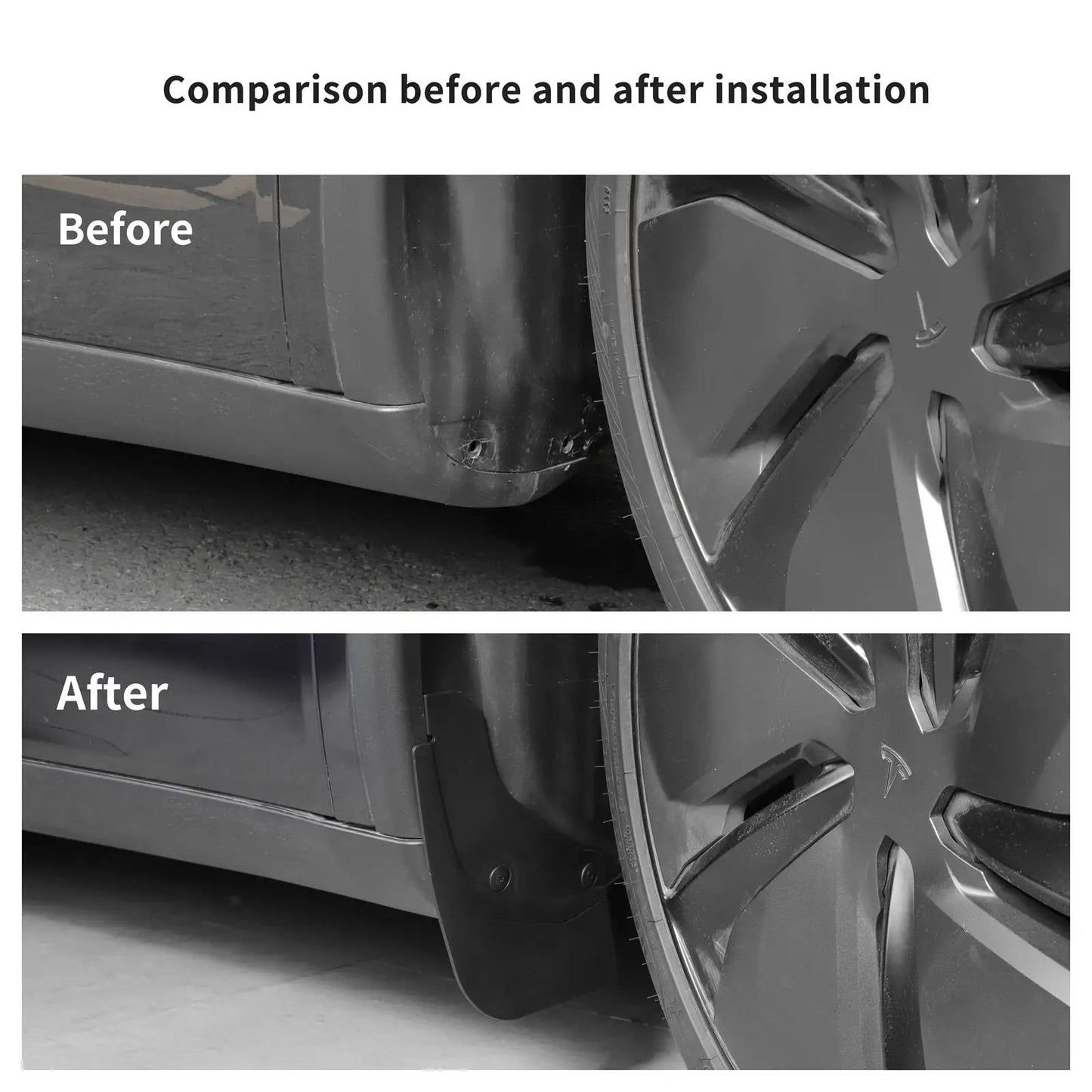 Tesla Model Y Gen 2 Flexible Mud Flap Set