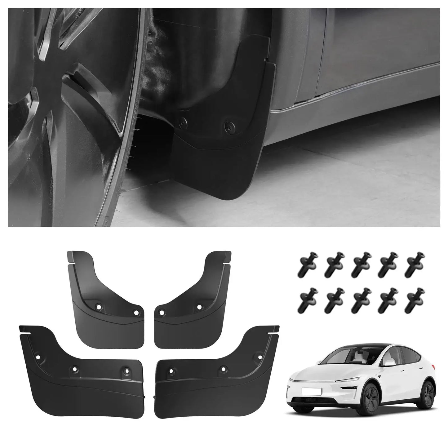 Tesla Model Y Gen 2 Flexible Mud Flap Set