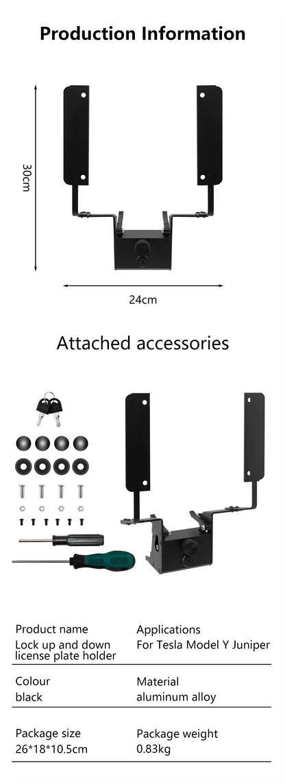 Lockable Front License Plate Mount