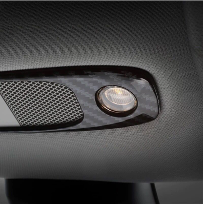 Dome Light Covers - Front And Rear Carbon Fiber