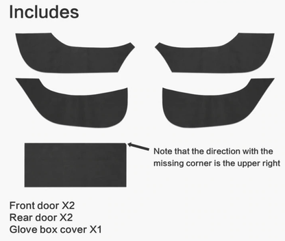 Leather Doors and Glove Box Cover Protective